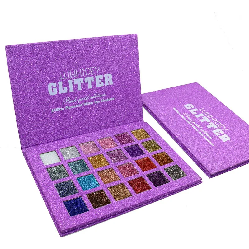 

24 Colors Diamond Metallic Eye Shadow Makeup Palette Shiny Sequins Eyeshadow Shimmer Make Up