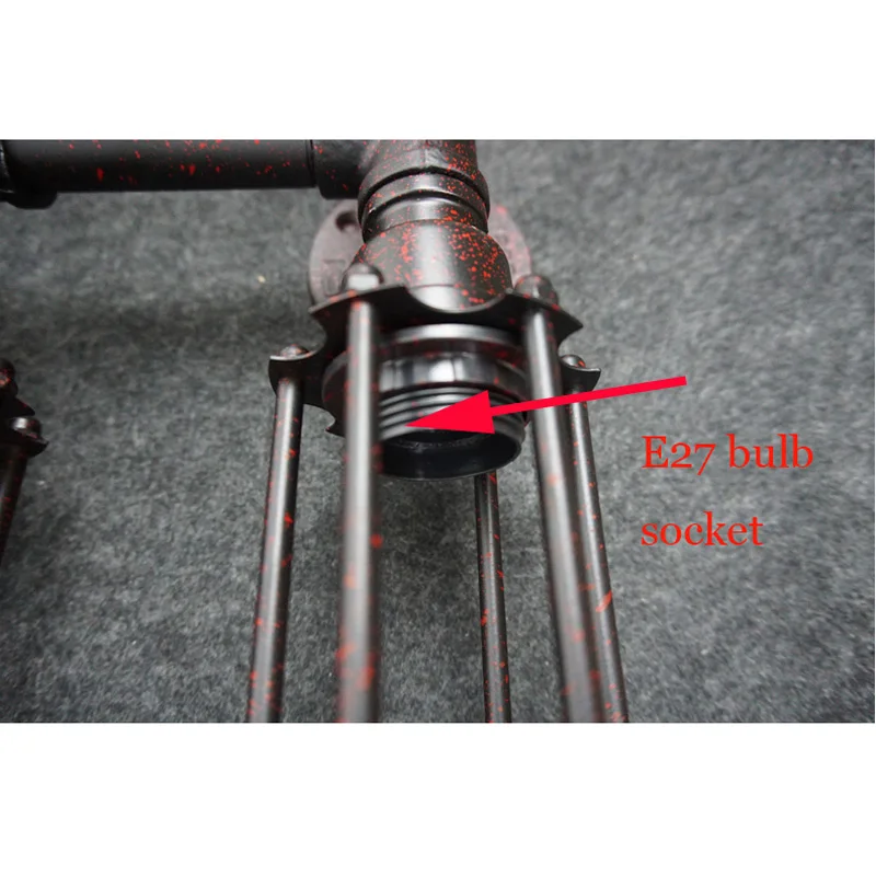  Industry wind amercian style pipe wall lamp vintage E27 light corridor aisle living room restaurant - 32860810647