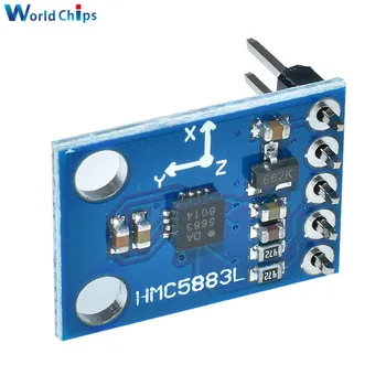 

GY-273 3V-5V HMC5883L Triple Axis Compass Magnetometer Sensor Module Three Axis Magnetic Field Module For Arduino