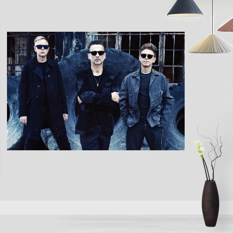 

Modern Picture Depeche Mode Poster Paintings For Living Room Wall Art Silk Fabric Cloth Decoration Poster For Children Gift