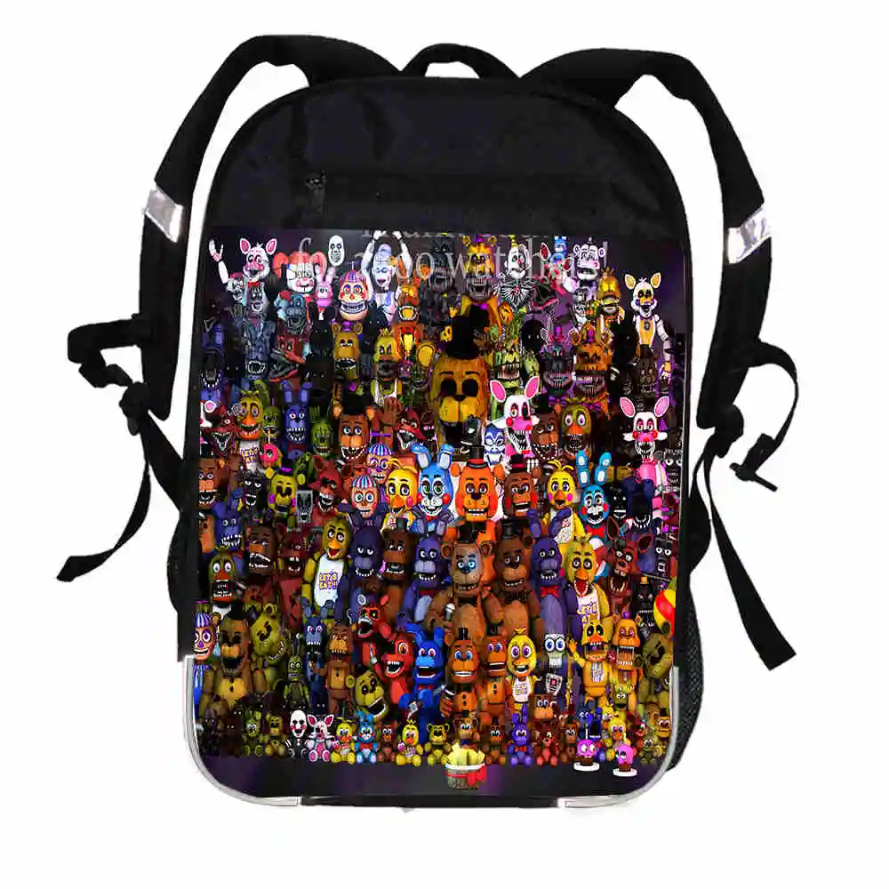 FNAF Printing Backpack Anima Anime Freddy Women Men Causul Boys Girls School Bags Hip Hop Male