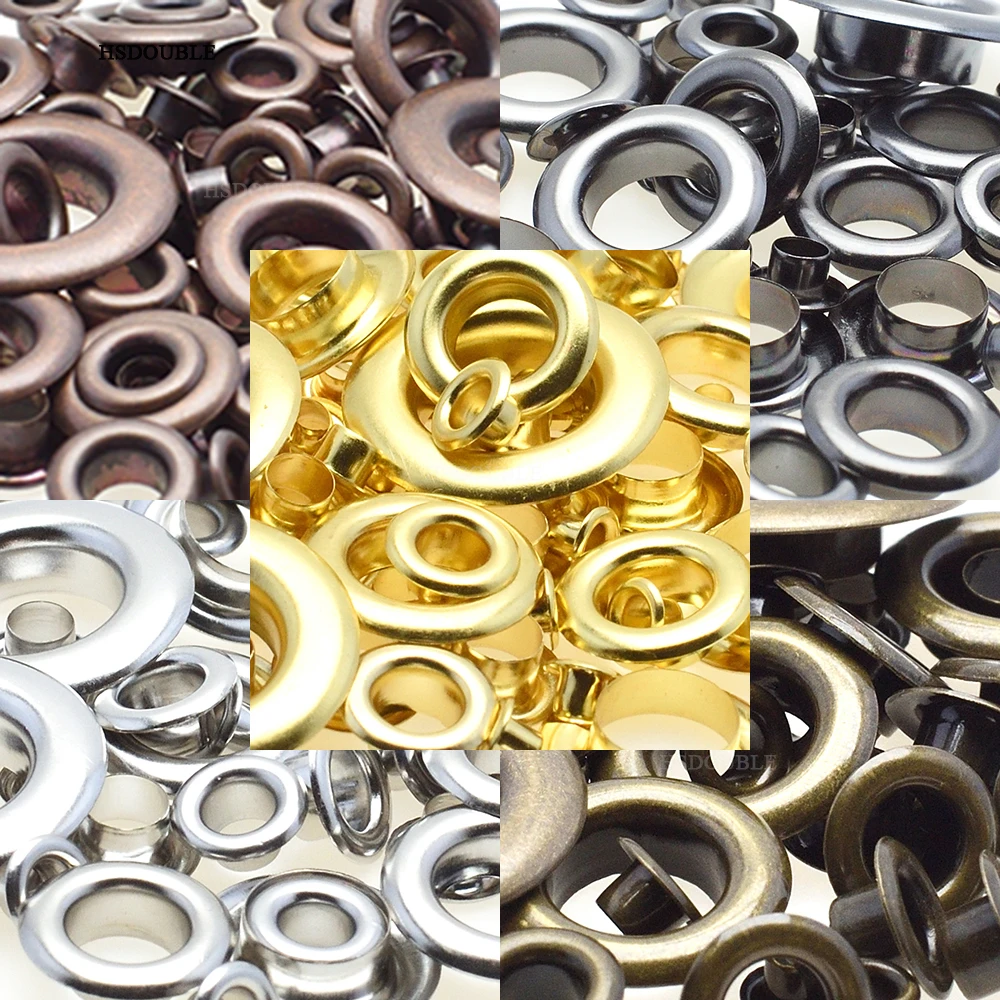 100 Pcs/Pack Metal Eyelets Grommets 3MM 4MM 5MM for Leather Craft DIY Scrapbooking Shoes eyelet grommet ring kit eyelet grommet ring grommet eyelet kit screw back eyelets