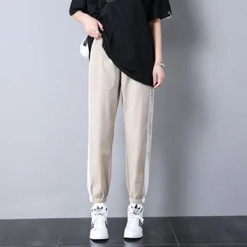 

Women's Casual Sweatpants 2019 Spring and Summer New Loose Wide Leg Thin Section Nine Pants Trousers Harem Pants B32