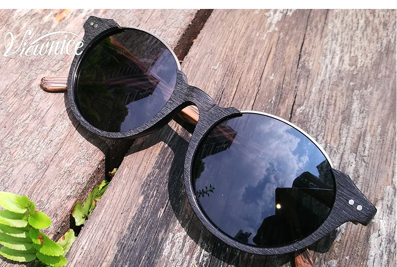 Модные Винтажные Солнцезащитные очки для мужчин и женщин, деревянные ацетатные очки, круглая рамка под брови, Ретро стиль, металлические очки ручной работы 5359