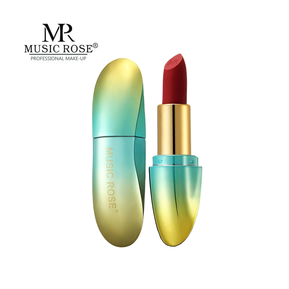 MUSIC ROSE 24 Colors Matte Non-stick Cup Long-lasting Waterproof Velvet Lipstick |
