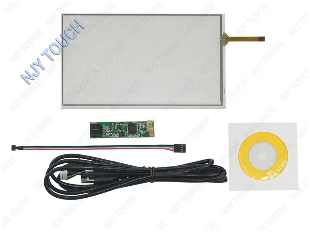 

Free shipping 7inch 4 Wire Universal LCD Touch Screen Panel Digitizer Car GPS AA297A 165x100mm with USB Controller kit