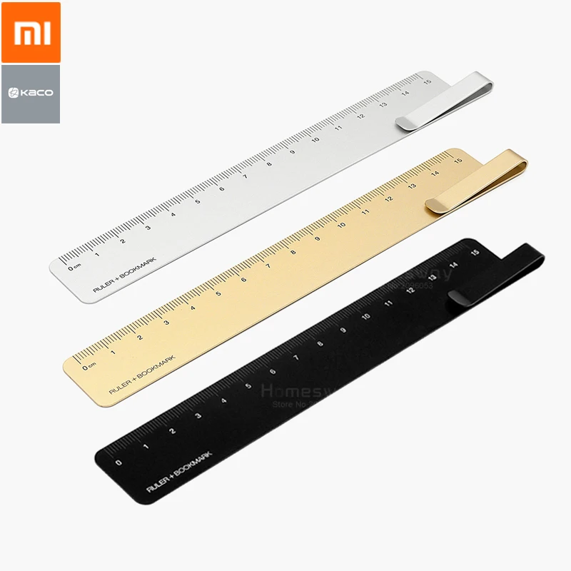 

Xiaomi Kaco Metal Ruler Bookmark Ruler Drafting Cartography Ruler Student Learning School Office Stationery Supplies