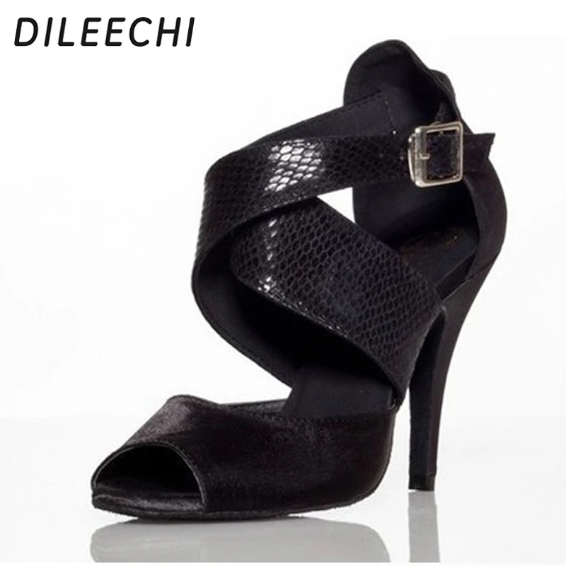 DILEECHI/Женская обувь для латинских танцев; сандалии; isointernational bollroom; Танцевальная обувь; мягкая подошва; каблук 10 см