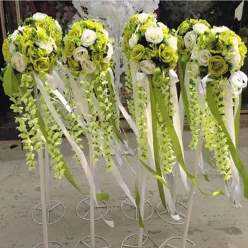 

Free Shipping Upscale Wedding Road Cited Flowers Roman Column Ball Decoration Props Opening Celebration Sets Multi Color