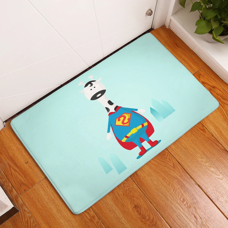 2017 New Home Decor Cartoon Cows Carpets Non slip Kitchen Rugs for Home