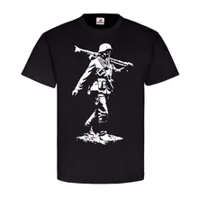 2019 sommer Marke Kleidung Alter Soldat Mit MG34 Maschinengewehr Wh Zweiter Weltkrieg T-Shirt Neuheit T Shirt