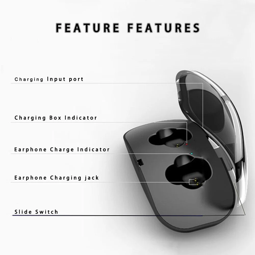 Дешево X18s TWS Беспроводная bluetooth гарнитура, наушники, Bluetooth стерео гарнитура, водонепроницаемые, устойчивое, bluetooth, беспроводные наушники с микрофоно...