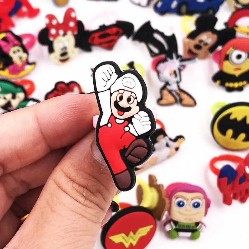 10pcs Girls Boys Cartoon Avengers Princess Minnie Mickey finger Rings Children Kids Jewelry Party cosplay Gift