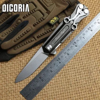 

DICORIA RIKE Multi-function ball bearing folding knife VG10 blade aluminum handle outdoor camping survival hunt knives EDC tool