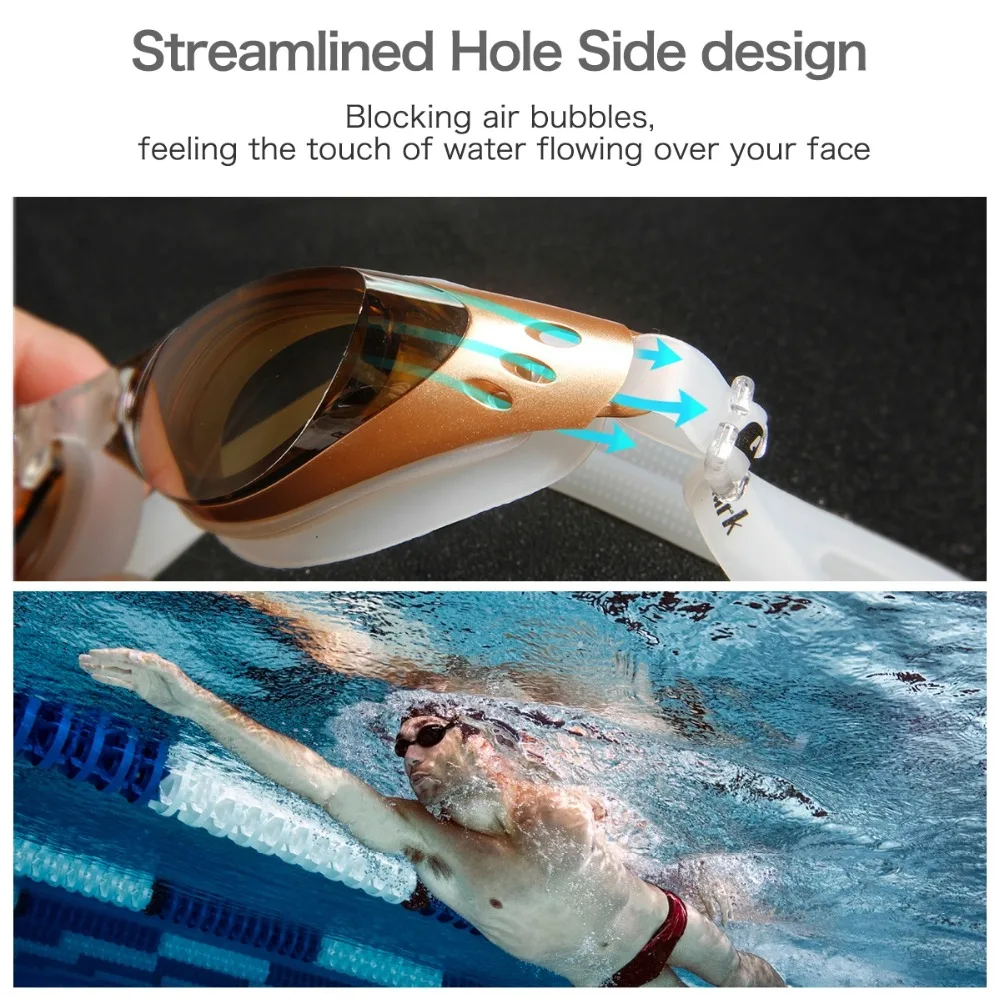 Men Women Silicone Electroplate Plating Swimming Glasses Anti Fog UV Protection Swim Goggles Waterproof Eyewear Without Box 6