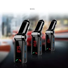 Беспроводной автомобильный комплект Bluetooth музыка fm-передатчик модулятор Аудио приемник адаптер Hands-free с ЖК-дисплеем двойной USB зарядное устройство