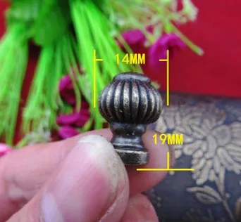 

A8 Vintage cabinet drawer handles knobs jewelry wooden box pulls antique Wardrobe furniture 19MM round single hole handle
