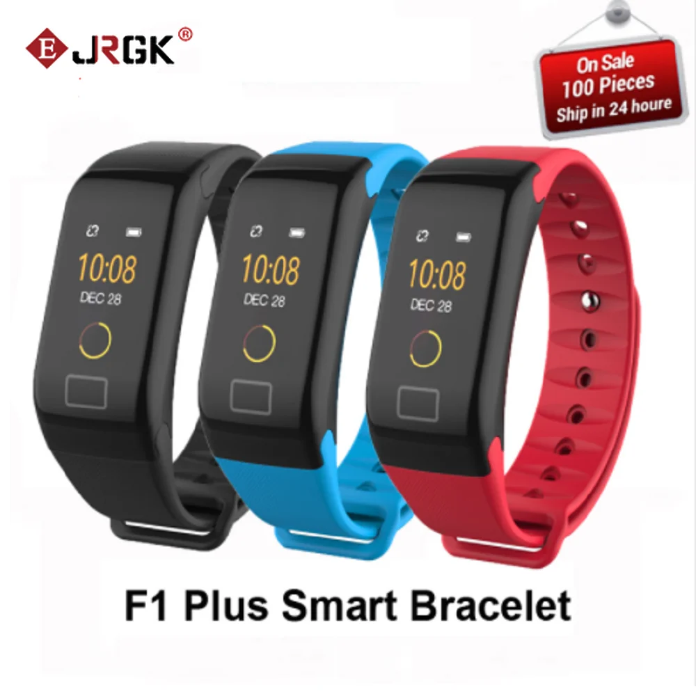 JRGK F1 Plus умный Браслет цветной экран водонепроницаемый браслет Интеллектуальный браслет напоминание о звонке шаг Пульс монитор сердечного ритма