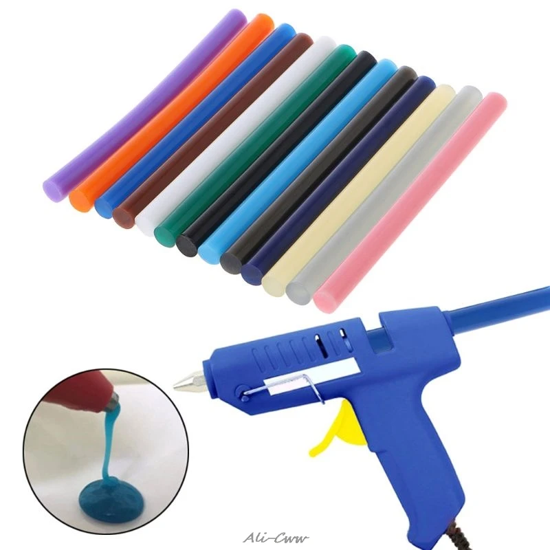 

10PCS 7mm X 100mm Hot Melt Glue Sticks for DIY Craft Phone Case Alloy Toy Art Model Album Repair Adhesive Stick for Electric