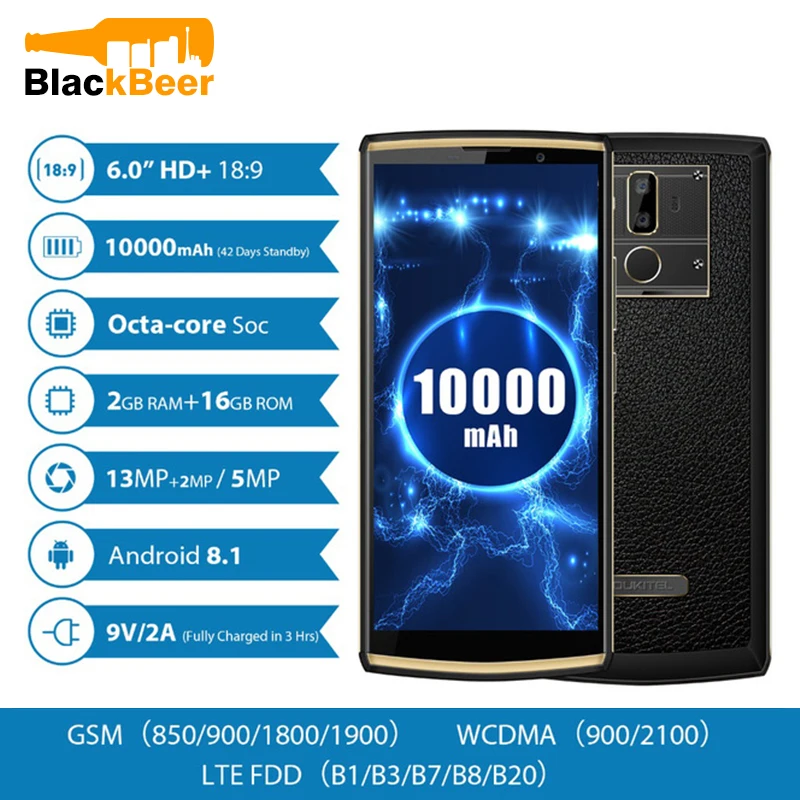 OUKITEL K7 Мощность 4 аппарат не привязан к оператору сотовой связи смартфон 10000 мАч 6 0