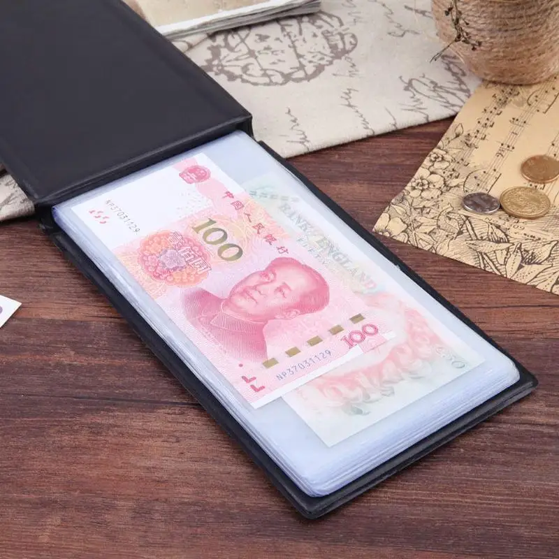 

Fashion 20 Pages Money Albums for World Paper Money Album Holder Money Banknote Storage Case Paper Money Collector Organizer