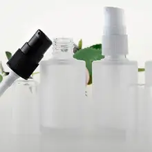 300 шт/партия емкость 30 мл пустая стеклянная бутылка из матового стекла с черным насосом для Косметический Лосьон упаковка XJM11