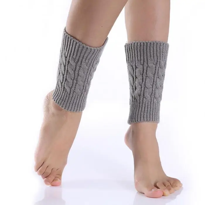 Fashion 1pair Sexy Women Ladies Leg Warmers Autumn Winter Warm Foot Boots Socks Hemp Flowers Knit Toppers Boot Short Sock Cuffs GM