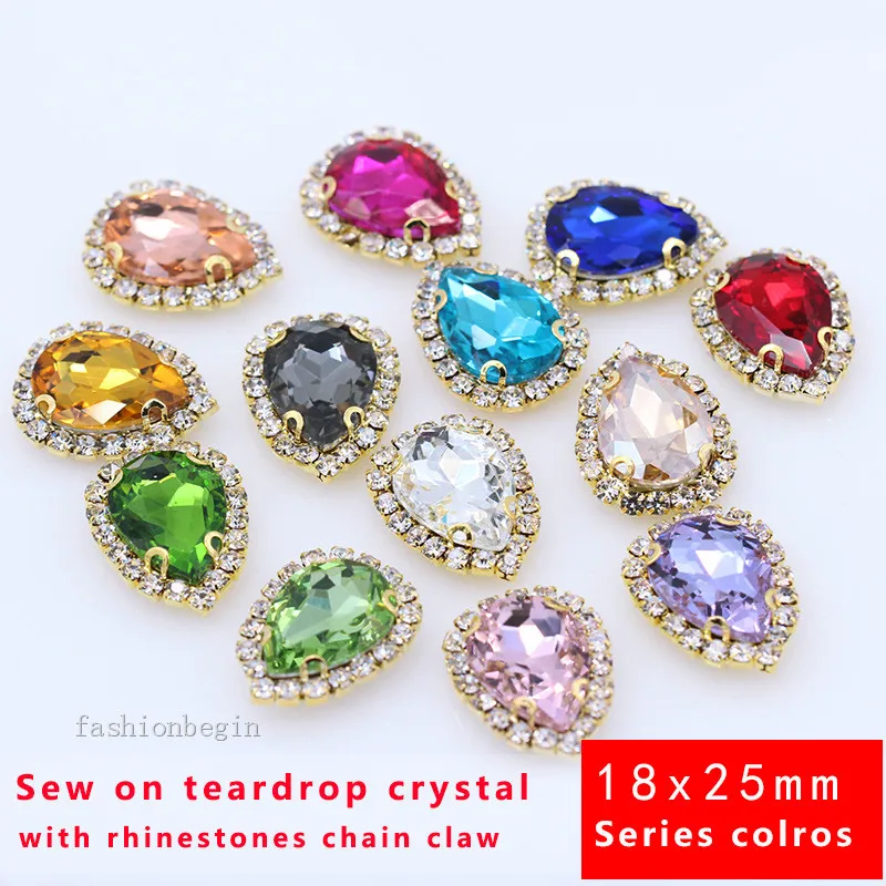 40 PCS 25mm Glass Round Jewels/'s Settings For Sewing On