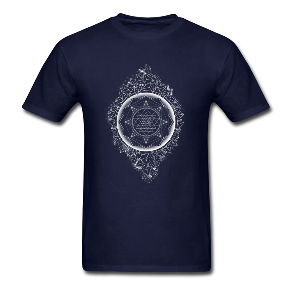 Sacred Geometry - Sri Yantra- halftone_navy