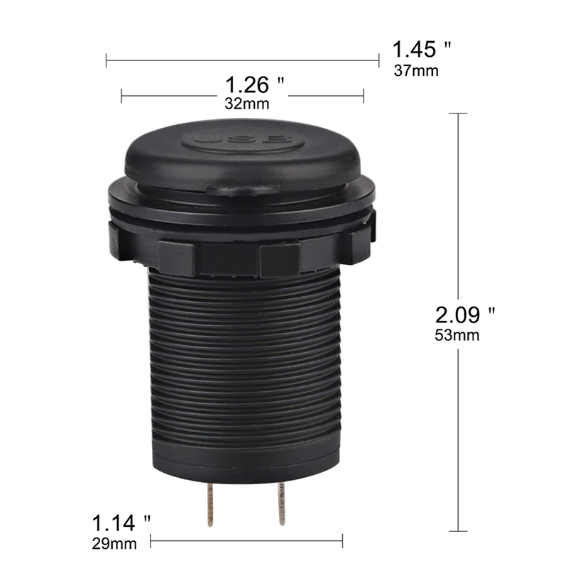 Водонепроницаемая Автомобильная розетка с двумя USB портами 12 В 24 В|socket car|12v socket