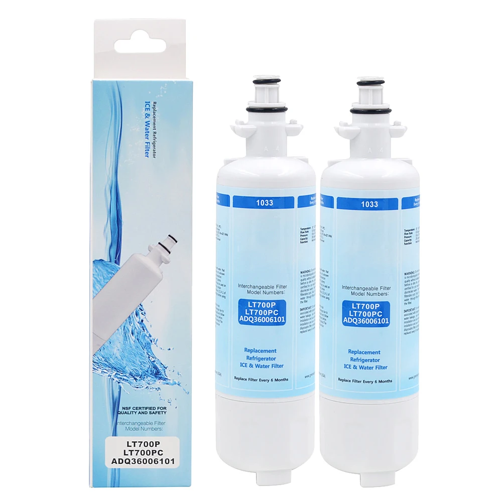 

Household Water Purifier GRE1033 Refrigerator Water Filter Activated Carbon Replacement for LG LT700P LT700PC 2 Pcs/lot