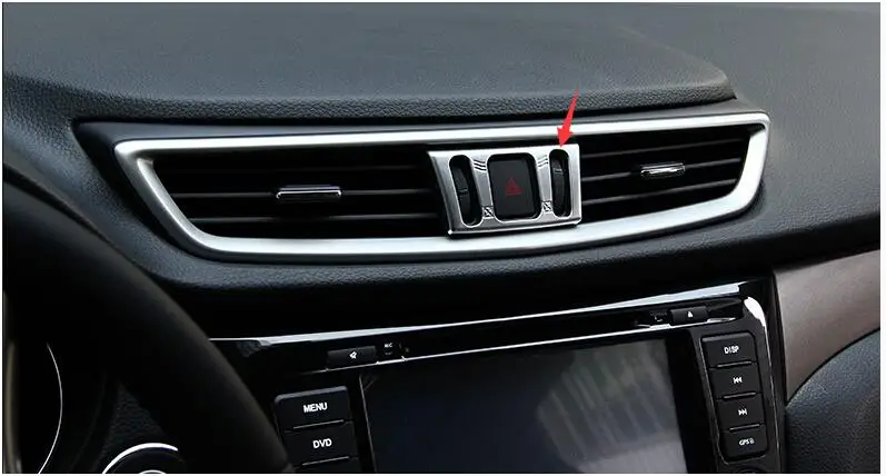 

Lapetus Front Air Vent AC Adjust Button Frame Cover Trim 1 Pcs Fit For Nissan Rogue / X-trail 2014 2015 2016 2017 2018 2019 ABS