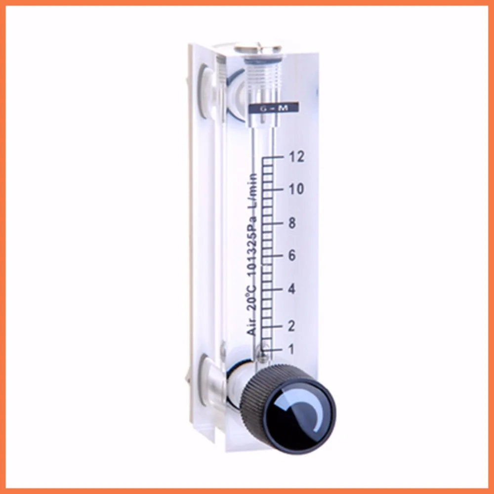 LZT 6T 1 12 LPM Square Panel Type Gas Flowmeter Air Flow Meter rotameter LZT6T Tools Flow
