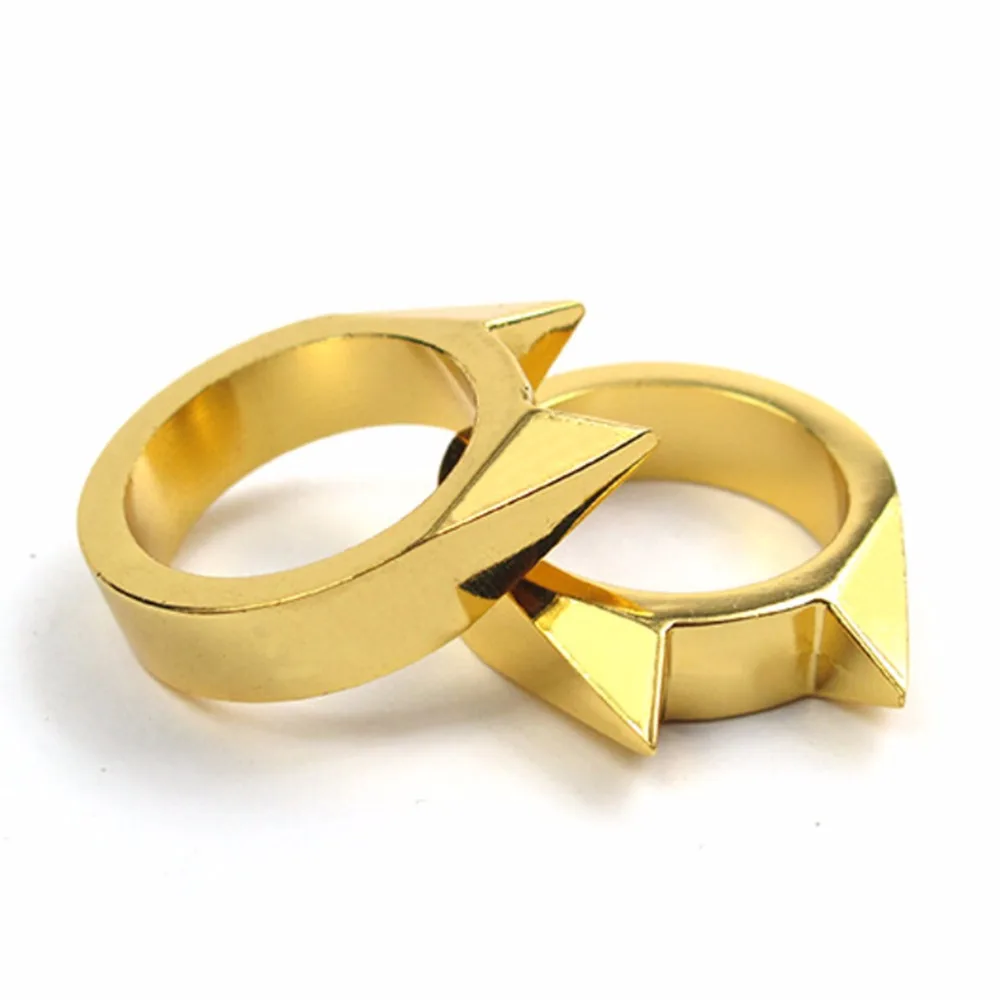 1 шт., женское и мужское безопасное кольцо для выживания, инструмент для самозащиты, кольцо из нержавеющей стали, кольцо для защиты пальцев, инструмент, серебро, золото, черный цвет