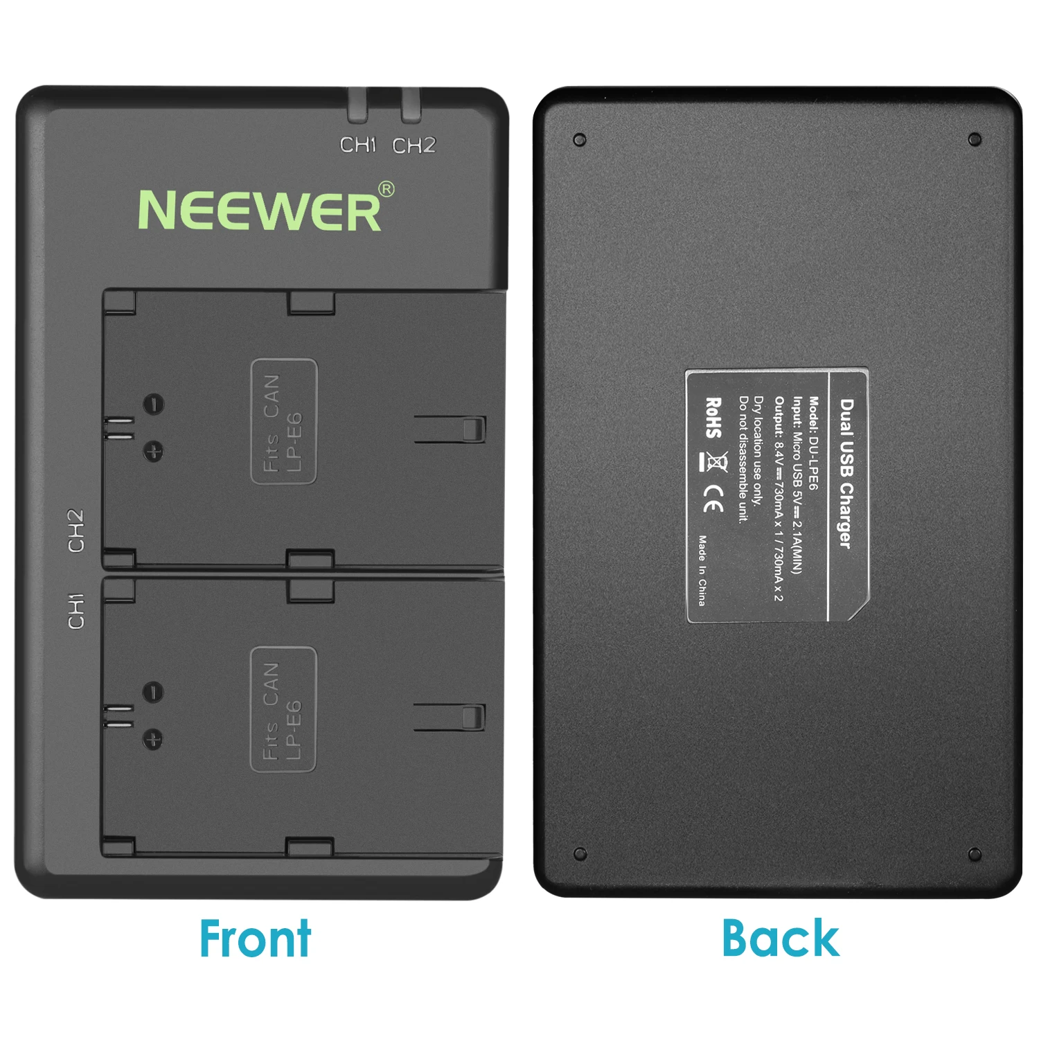 Neewer Держатель батарейного отсека (запасная ручка для Canon BG E14) и 2 шт. 2000mAh LP E6 E6N