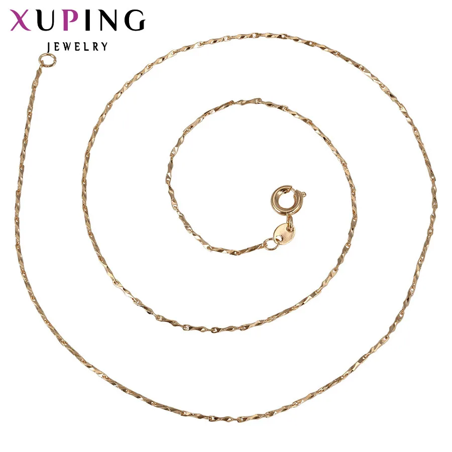 

Xuping Fashion Necklace New Design Big Long Necklace Gold Color Plated Necklace Women Men Chain Jewelry Gift 42531