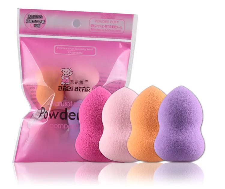  4pcs makeup sponge Pro Beauty Flawless Makeup Blender Foundation Puff Multi Shape Sponges make up bb cream esponja 