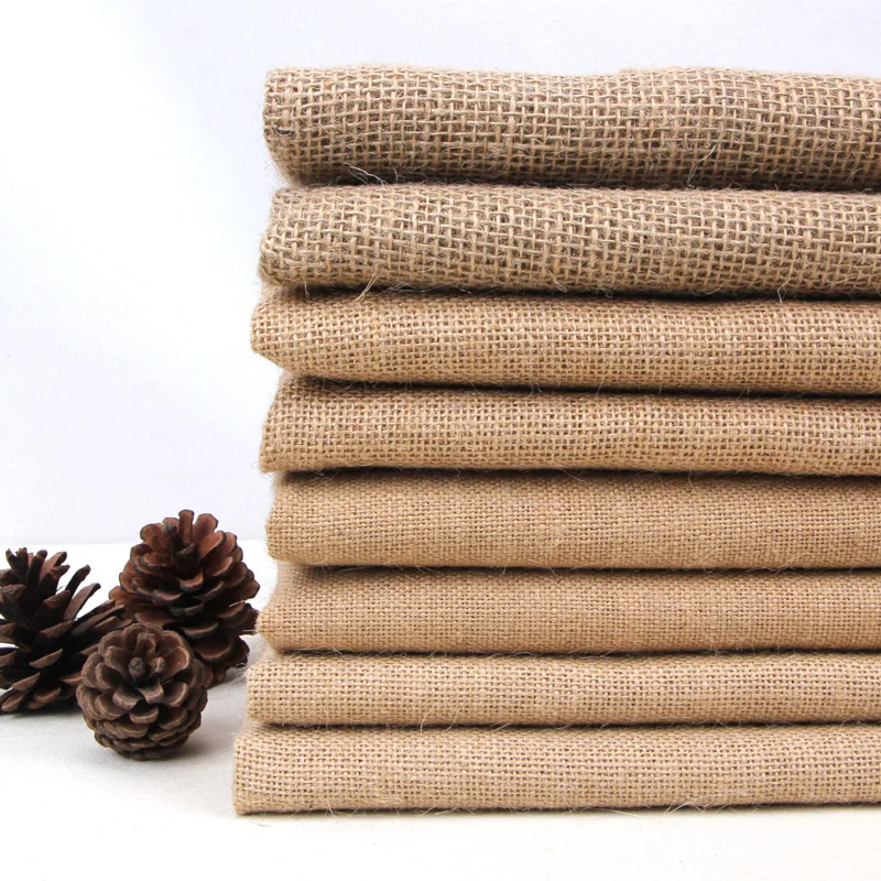 50x150cm Natural Burlap Fabric For Placemats Bags Tablecloth Background Decoration Mesh Linen Textile Cloth Costura Stof