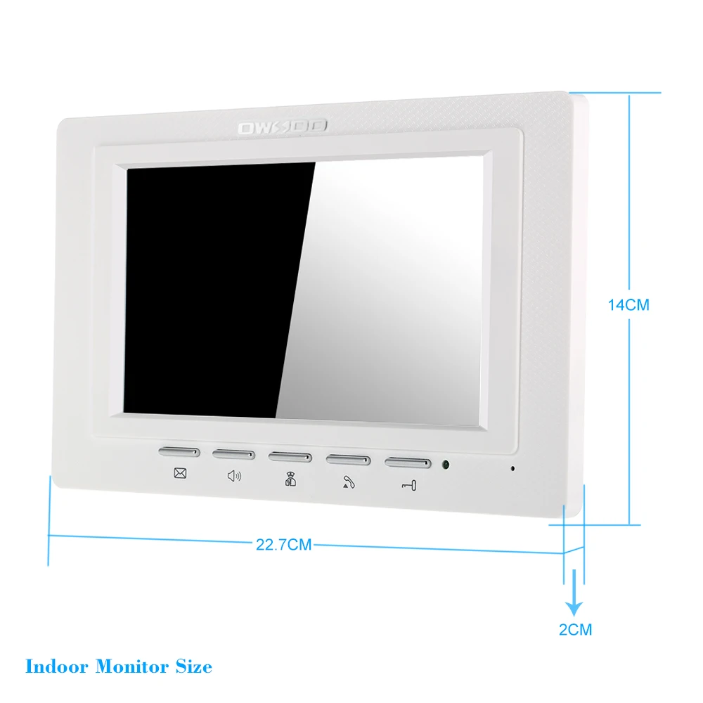 OWSOO 7 дюймов TFT lcd проводной видеодомофон спикерфон домофон система с водонепроницаемой уличная камера с ИК подсветкой