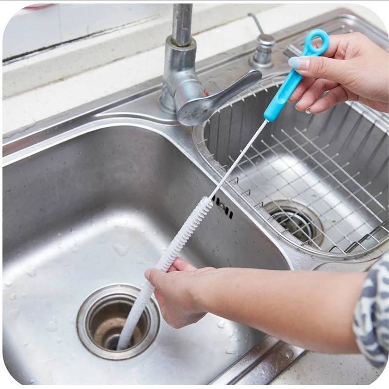 

Sewer Cleaning Brush,Home Bendable Sink Tub Toilet Dredge Pipe Snake Brush Tools Creative Bathroom Kitchen Accessories