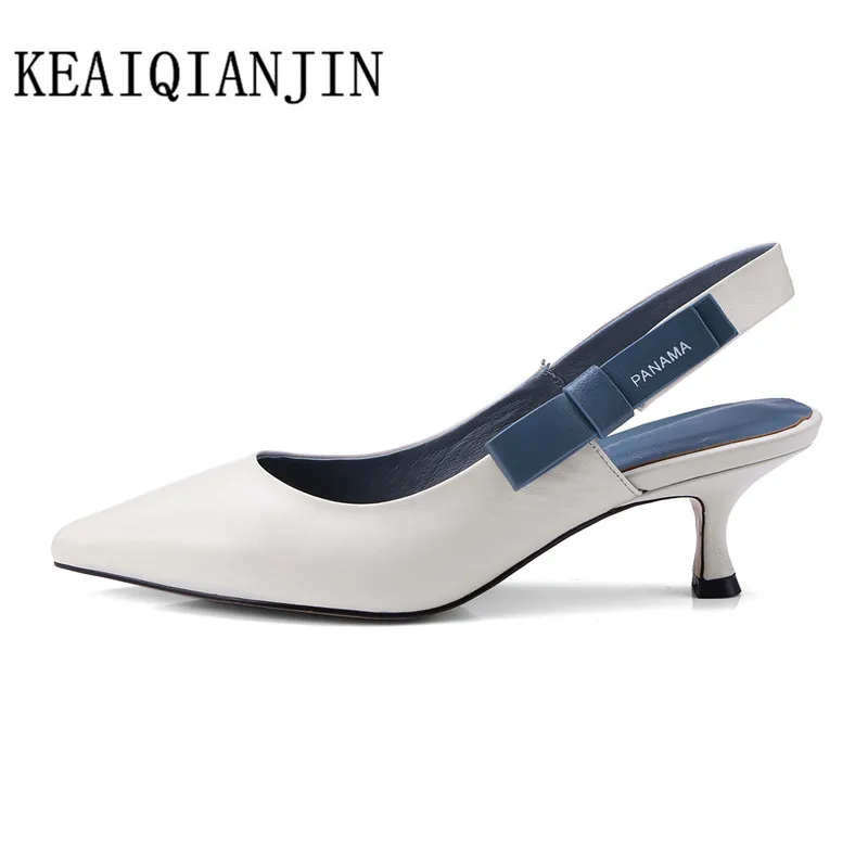

LOVEXSS Woman Sheepskin Buckle Strap Butterfly-Knot Back Strap Black Rice White Woman High Heeled Sandals