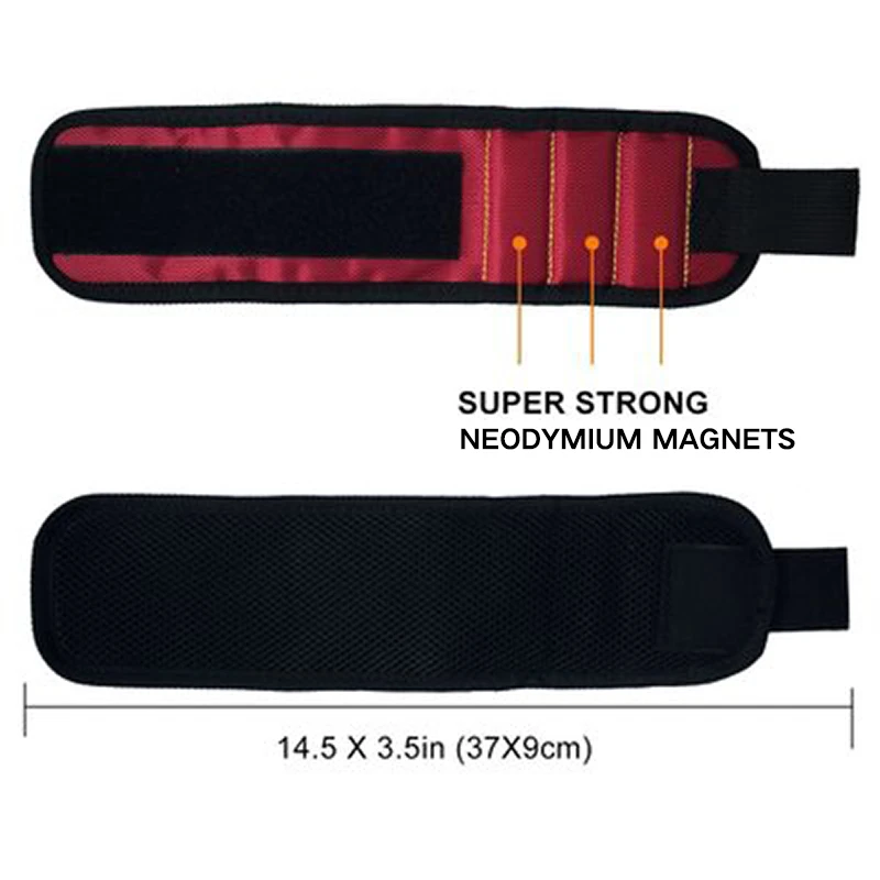 Полиэфирный магнитный браслет, Портативная сумка для инструментов, электрик, ремень для запястья, шурупы, гвозди, сверла, держатель, инструменты для ремонта