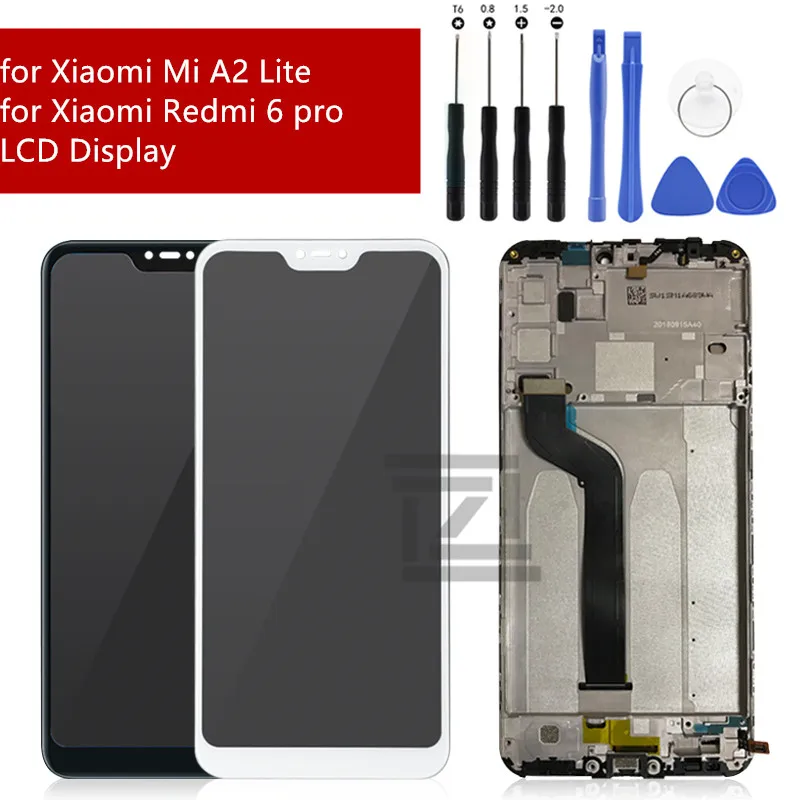 

For Xiaomi Redmi 6 Pro/ Mi A2 Lite LCD With Frame Touch Screen Digitizer For Xiaomi Mi A2 lite LCD Display Replacement