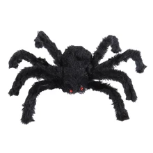 60 см 50 г Черный Большой паук плюшевый игрушка Хэллоуин Страшные украшения вечерние реквизит(черный