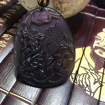 

Natural obsidian pendant obsidian ice color obsidian ice crystal obsidian ice color flying picnic pendant