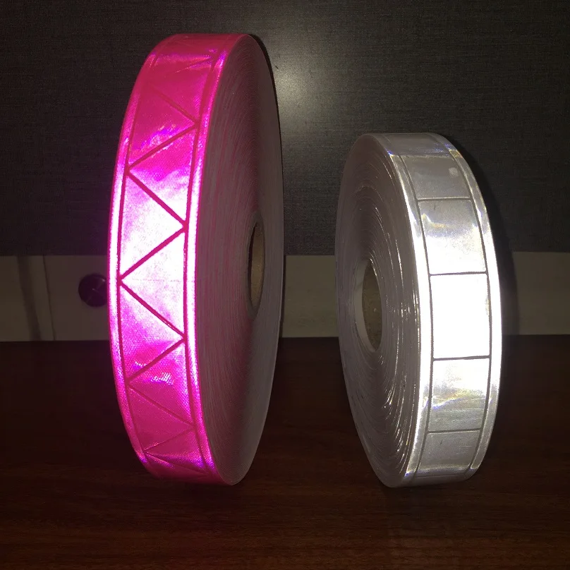 

2.5cm Reflective PVC Lattice Strip Highlighting Warning Safety tape Garment Accessories Sewn On The Clothing