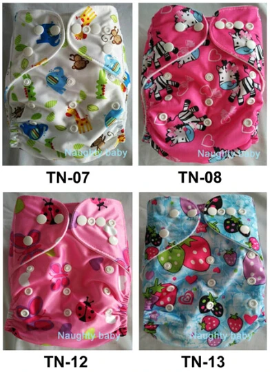 

50 Sets 1+1 New Design Printed Reuseable Washable Pocket Cloth Diaper Nappy With Micorfiber Insert Free Shipping TN patterns