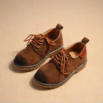 

Boys Shoes Children Sneakers Spring British Style Solid Fashion Girls Single Shoes Soft Breathable Growing Shoes Size 21-36