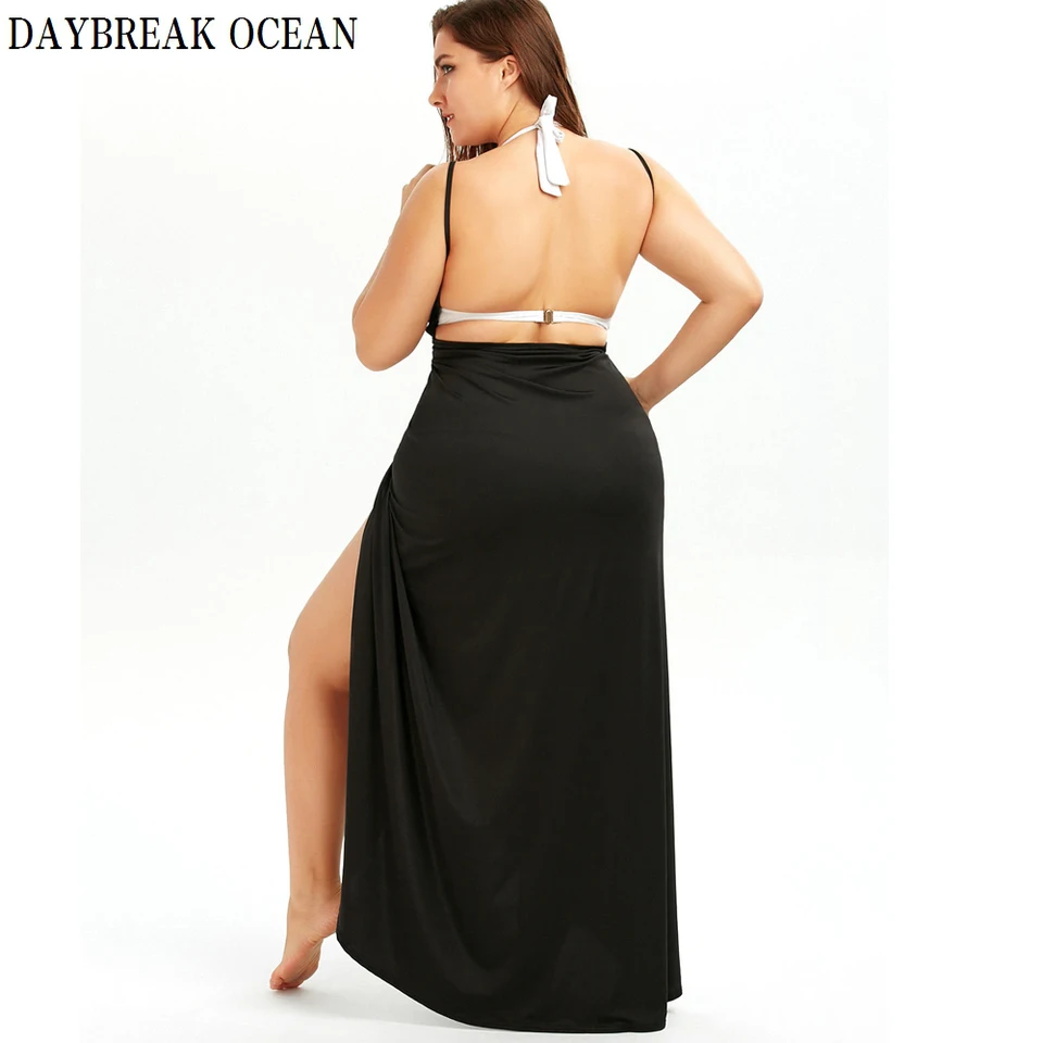 beach maxi wrap slip dress