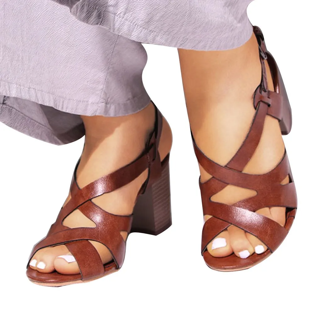 DOUDOULU/женские босоножки; коллекция года; популярные модные женские туфли-лодочки на не сужающемся книзу массивном каблуке; Повседневная летняя повседневная обувь; Zapatos; пляжные сандалии